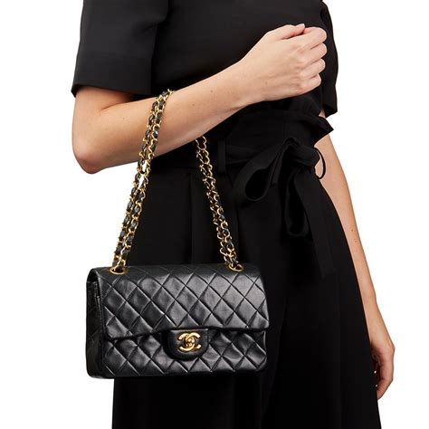 chanel classic flap black gold or silver|chanel classic mini flap price.